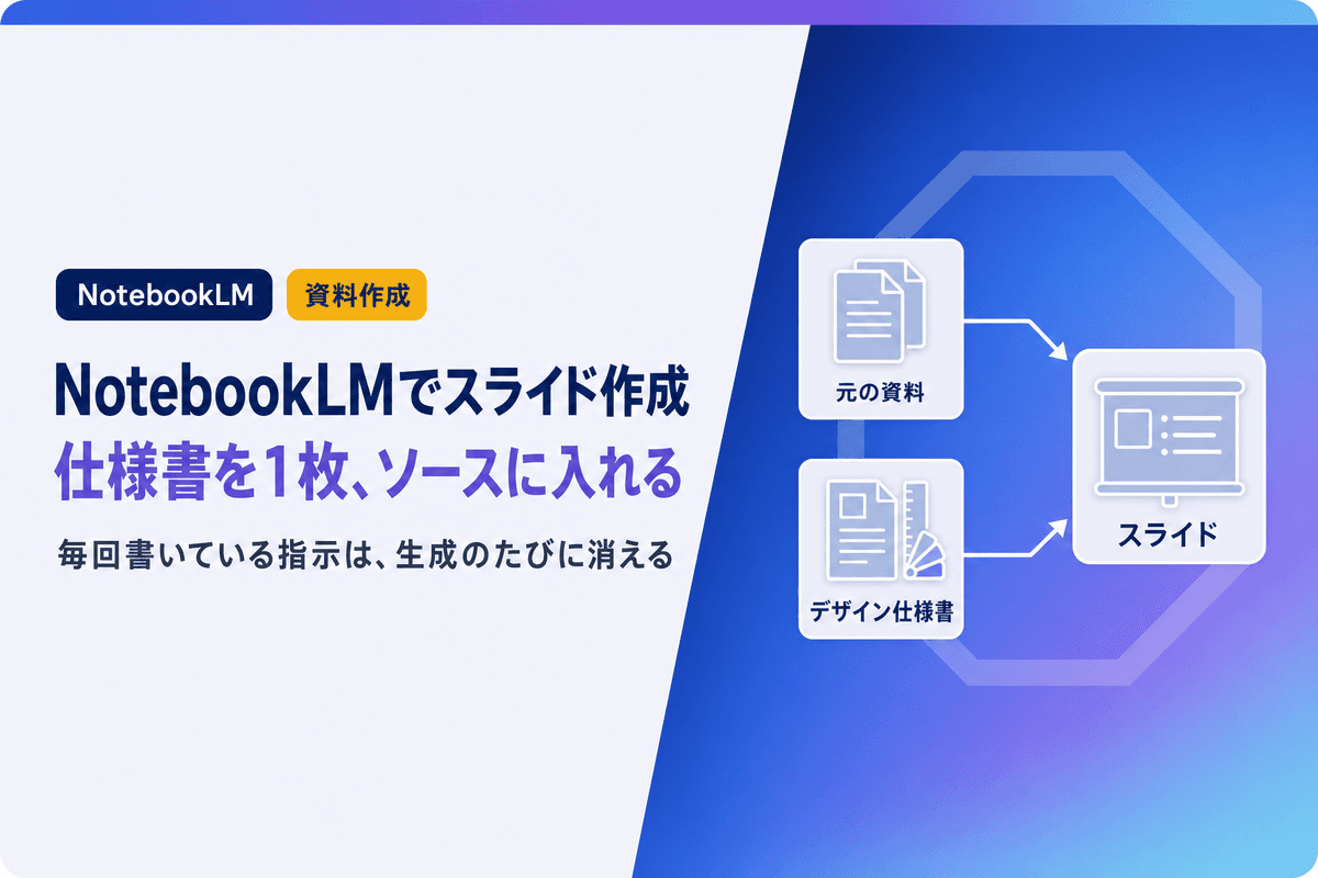 NotebookLMのスライド作成の手順|研修で教えている実務の型を公開