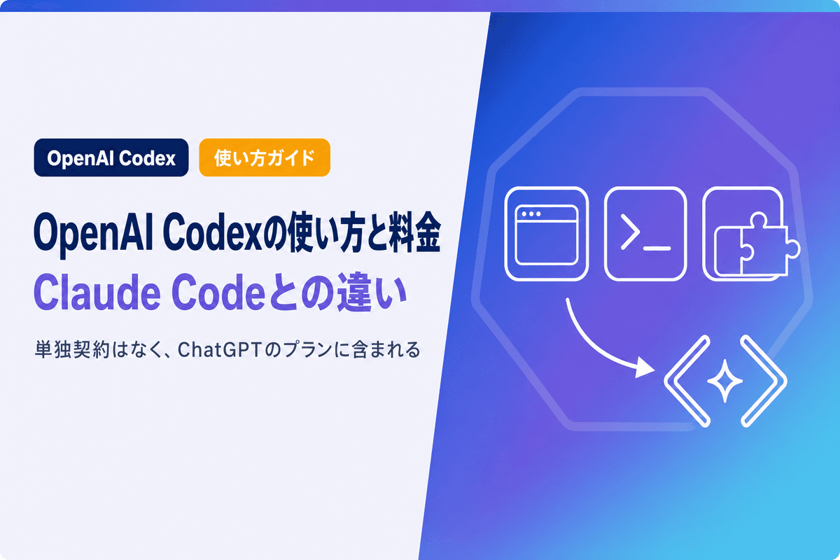 OpenAI Codexとは|できること・使い方・料金とClaude Codeとの違い