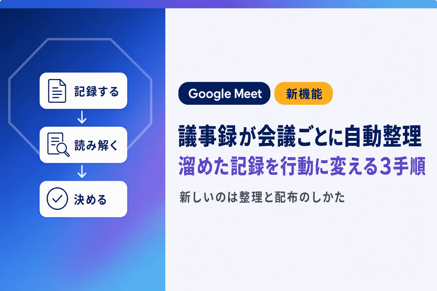 議事録の自動化だけでは読まれない|記録を行動に変える3つの手順