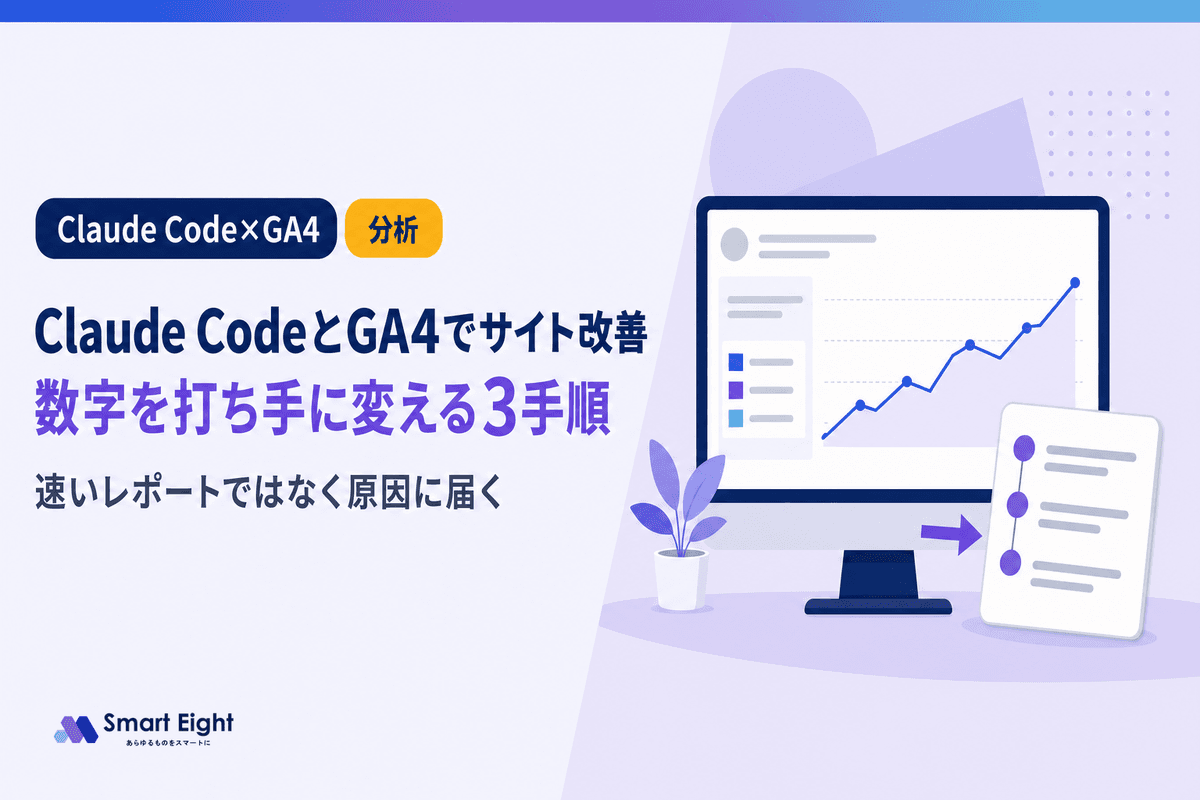Claude Code×GA4分析でサイト改善|数字を打ち手に変える3つの手順